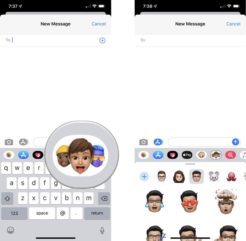 How to send Memoji stickers: In an app such as Messages, tap on the Memoji stickers icon, scroll to find your preferred Memoji sticker pack, tap on it