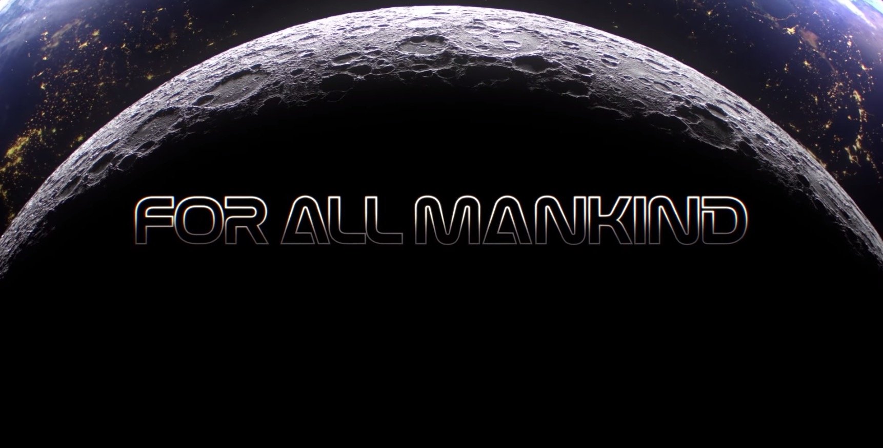 For All Mankind logo on the moon