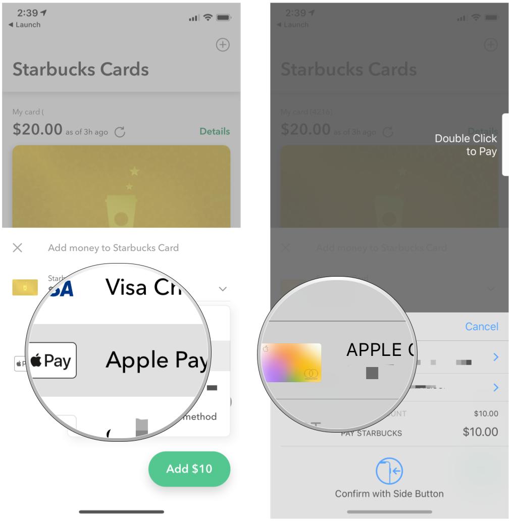 Select Apple Pay, then Double Click the side button to pay with your Apple Card online
