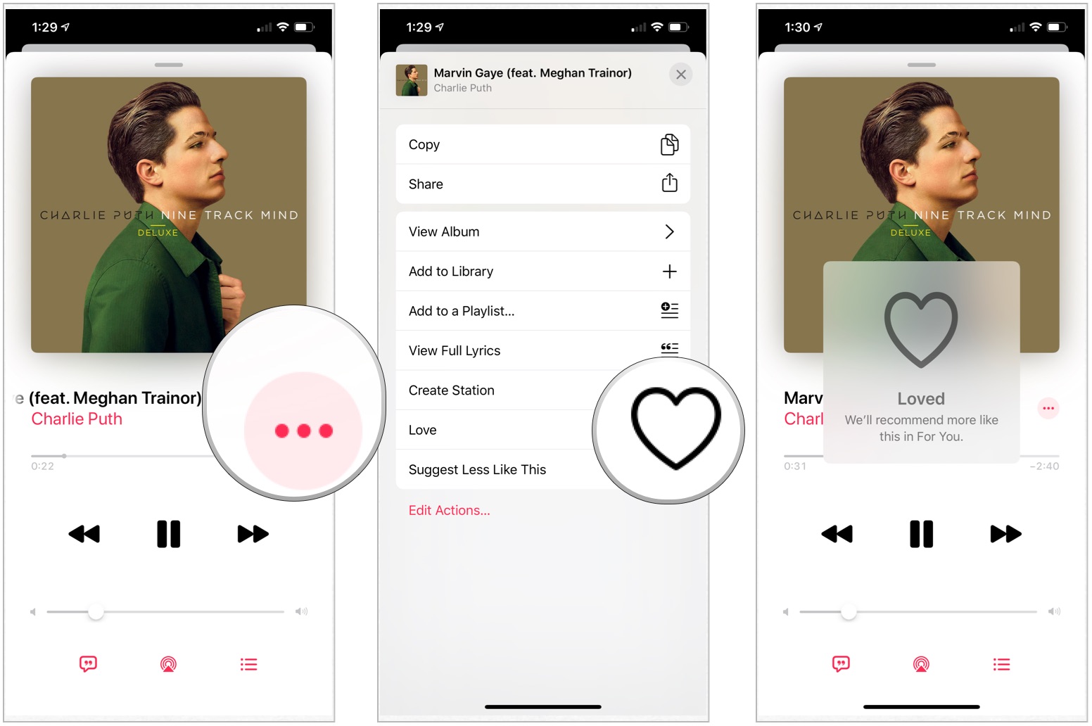 To personalize your Apple Music station, tap the Music app.  Choose the custom radio station.  For songs you like, select the More button, then tap Love. 