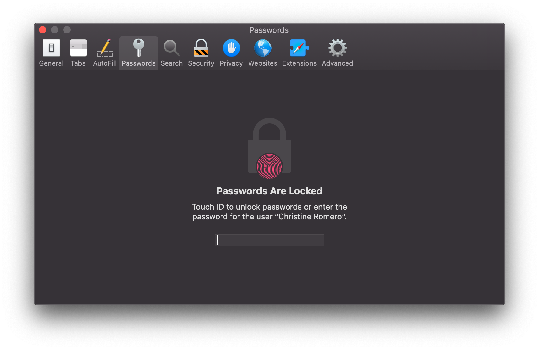 Enter your Mac password into the prompt