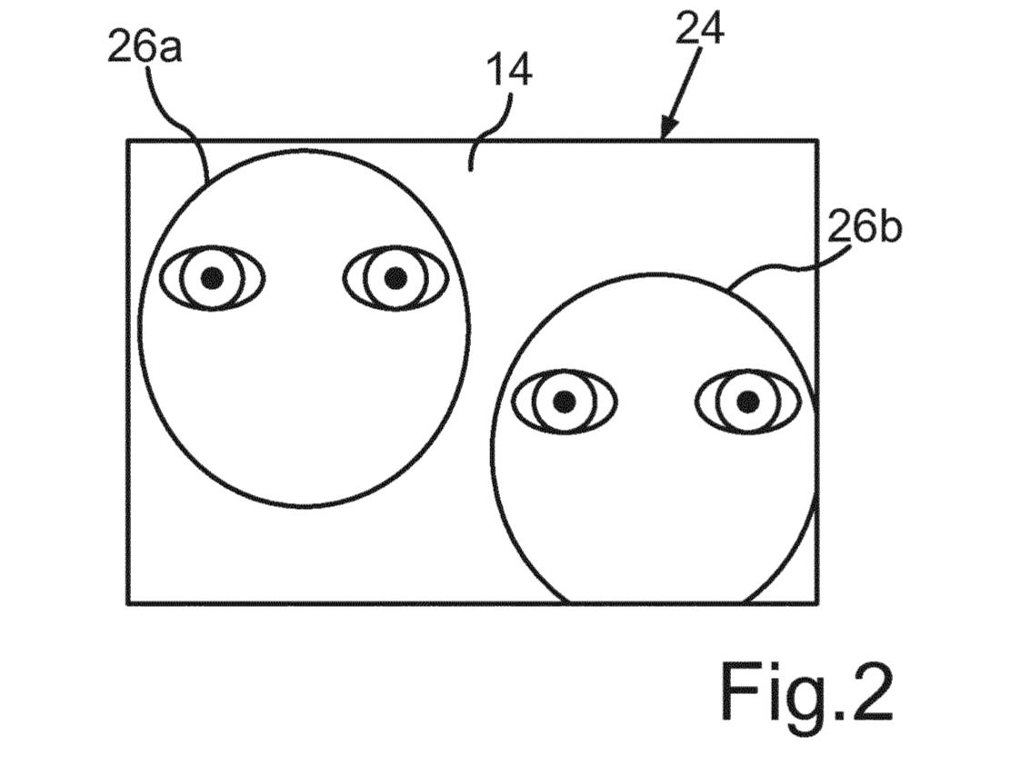 Apple eye-tracking patent drawing