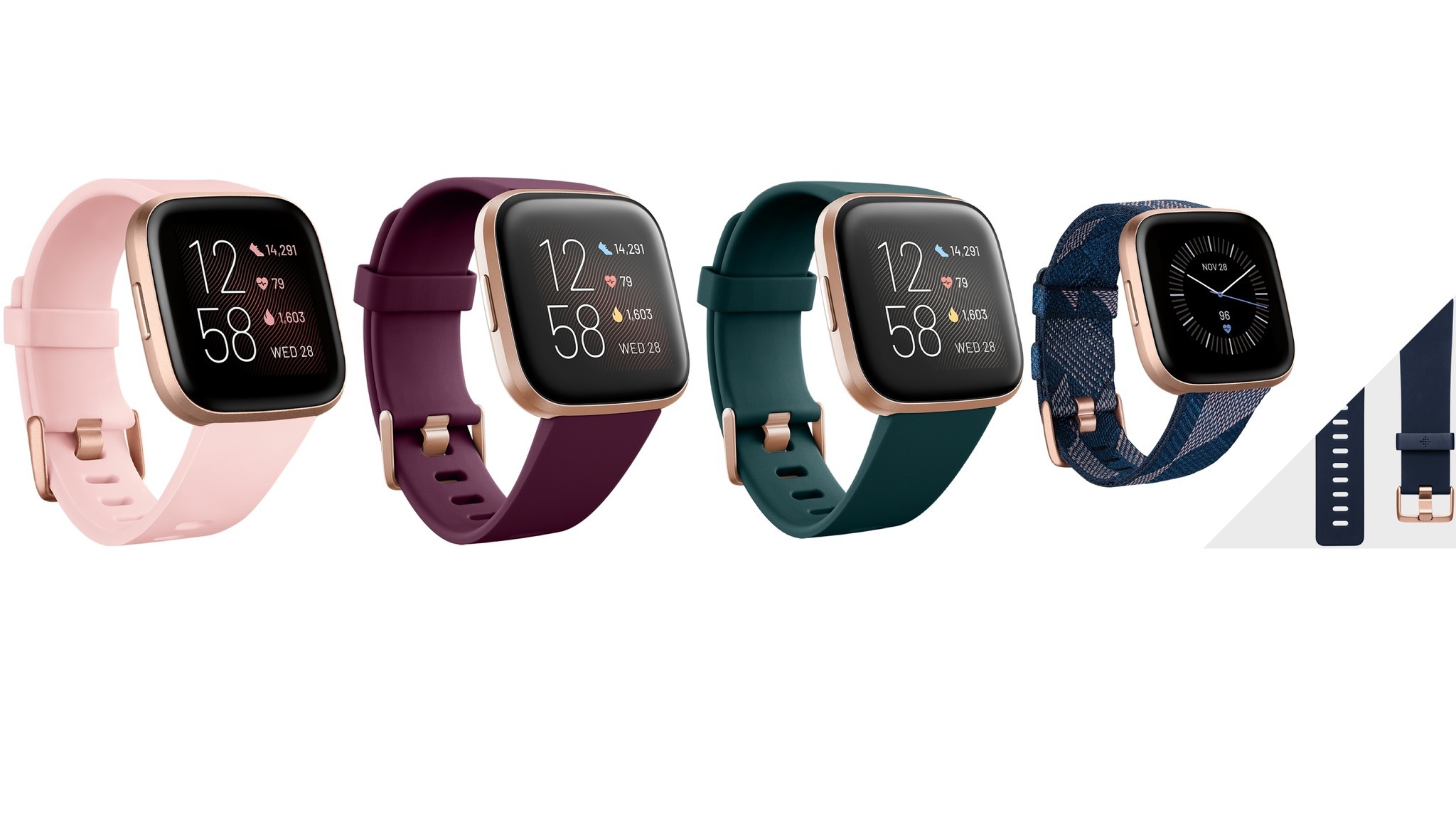 rose gold fitbit versa 2 band