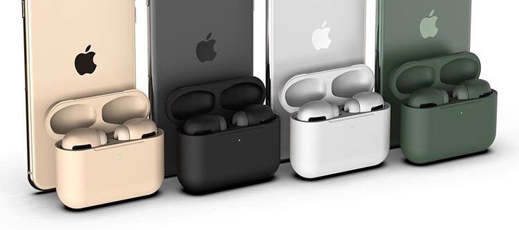 AirPods Pro Gold, Black, White, Midnight Green concept
