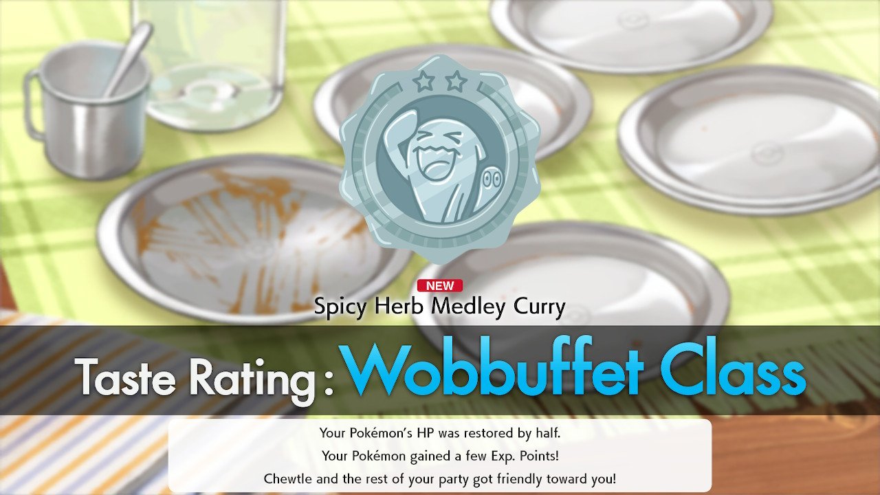 Curry rating in Pokémon Sword and Shield