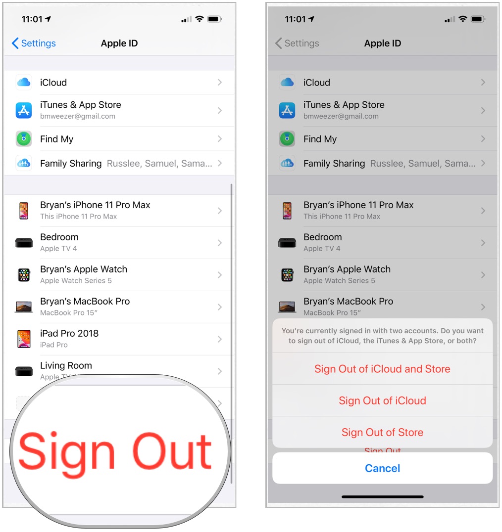 To sign out of iCloud on iPhone and iPad, tap Delete from My iPhone. Choose Keep on my iPhone to store iCloud data locally on your device, or tap Delete from My iPhone to remove data from your device.
