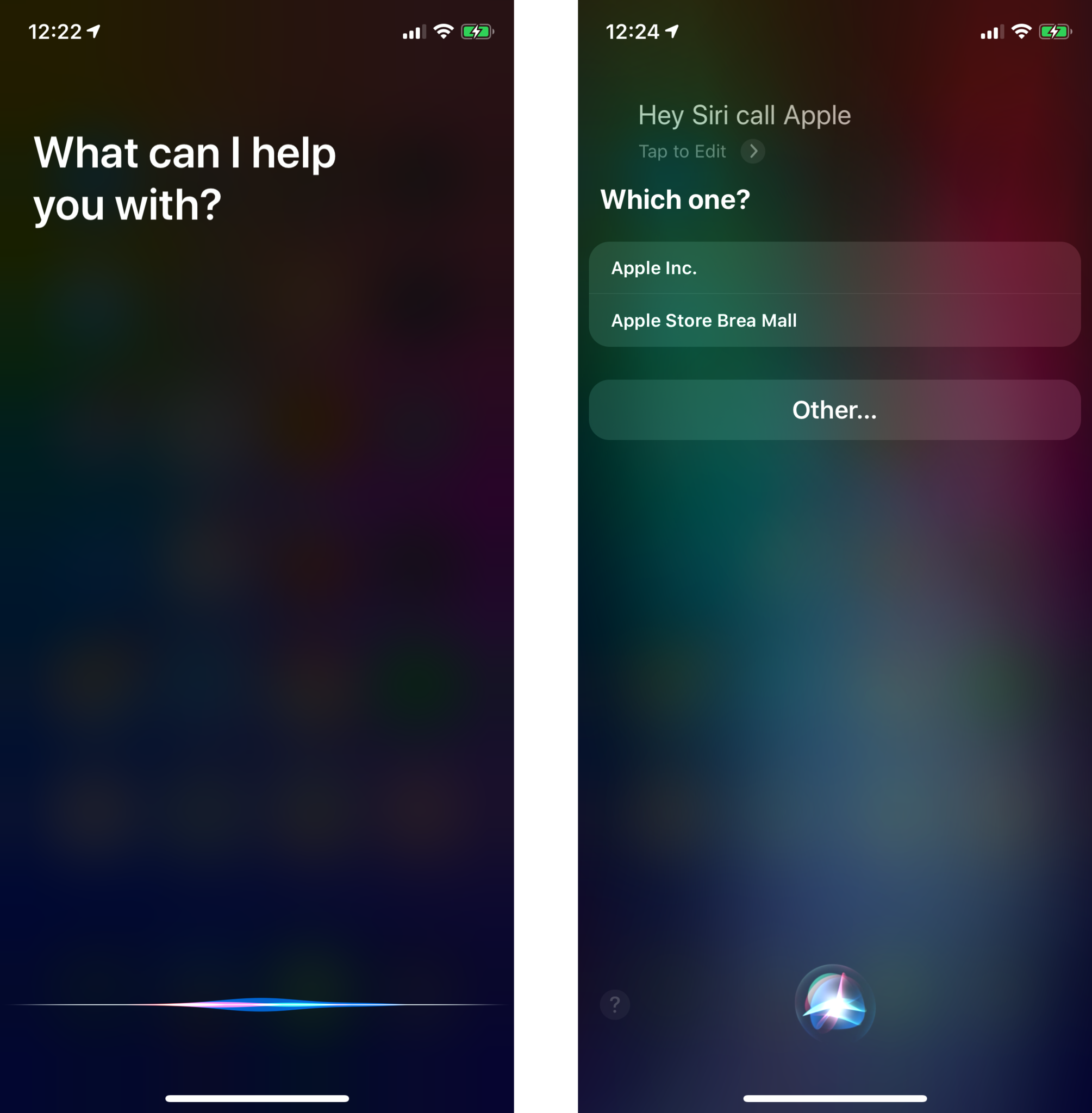 Ask Siri who you want to call