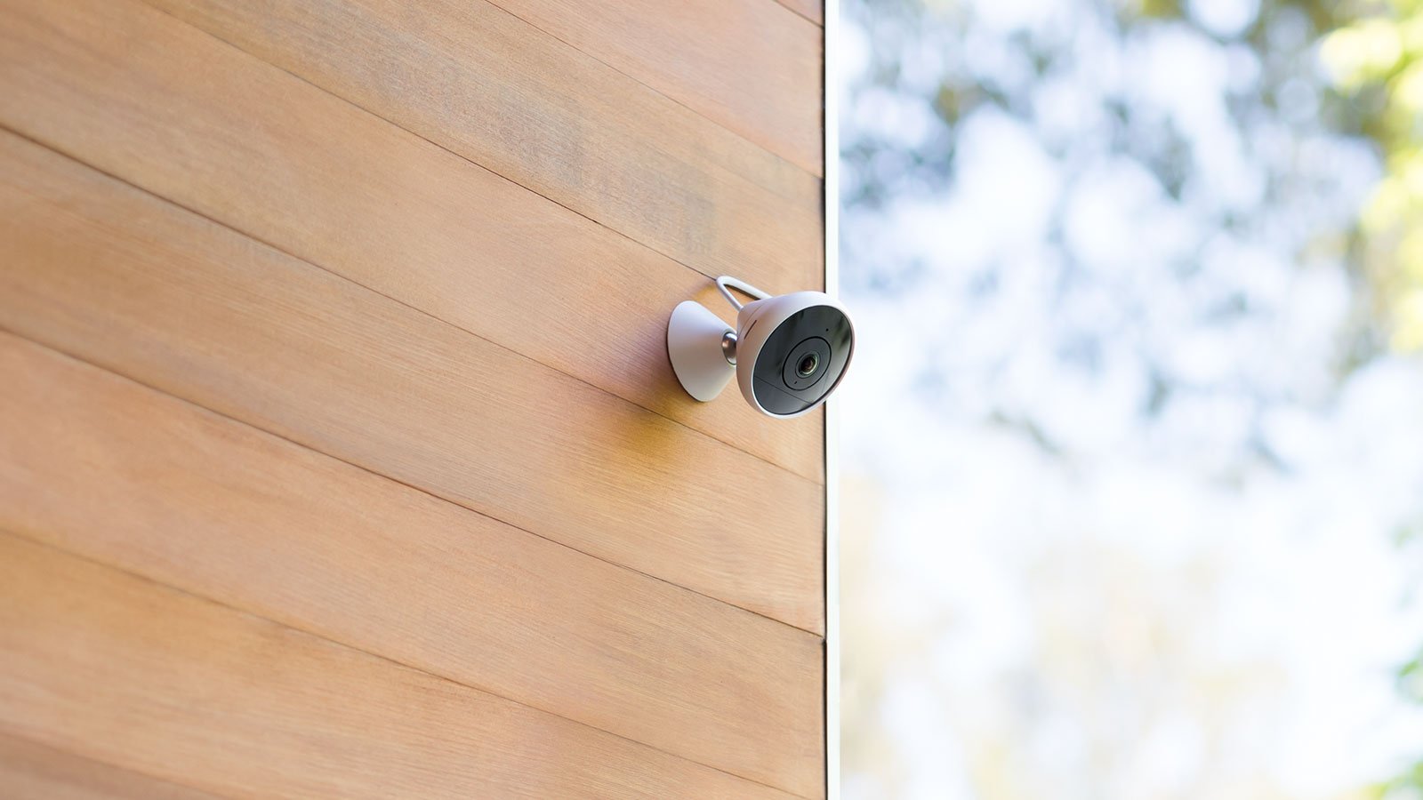 Logitech Circle 2 Camera mounted outdoors on a home.