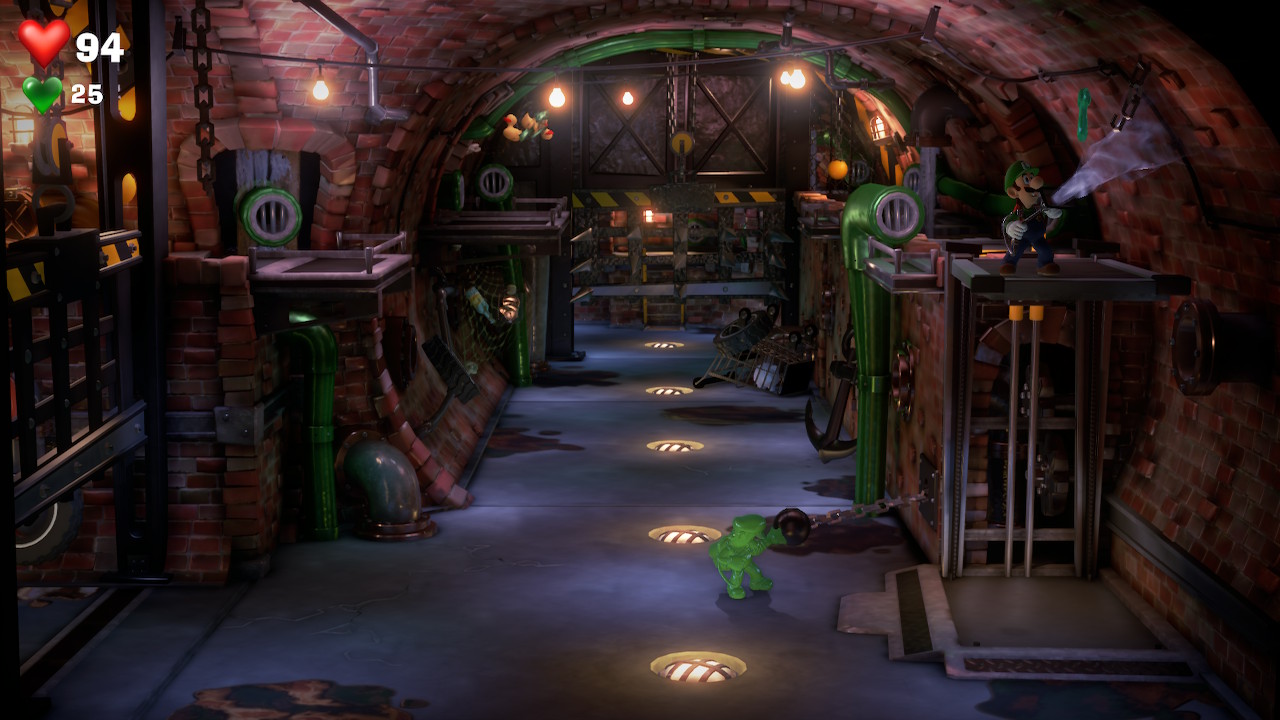 Luigi finds the green gem in the Boilerworks