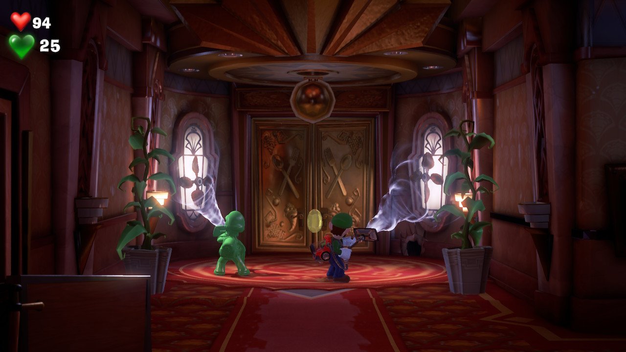 Luigi finds the yellow gem in the Mezzanine