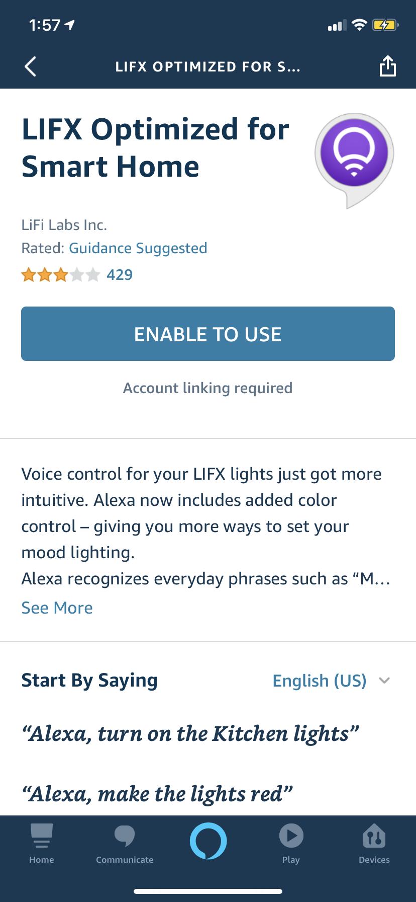 Alexa app lights step 6