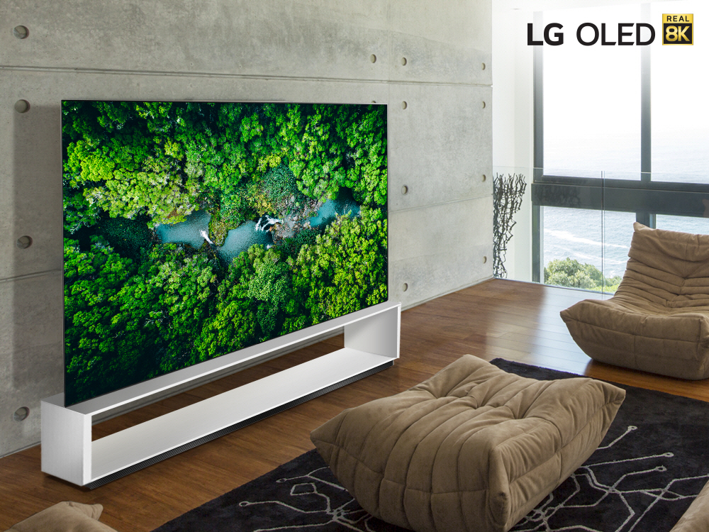 LG OLED TV in a living room setting