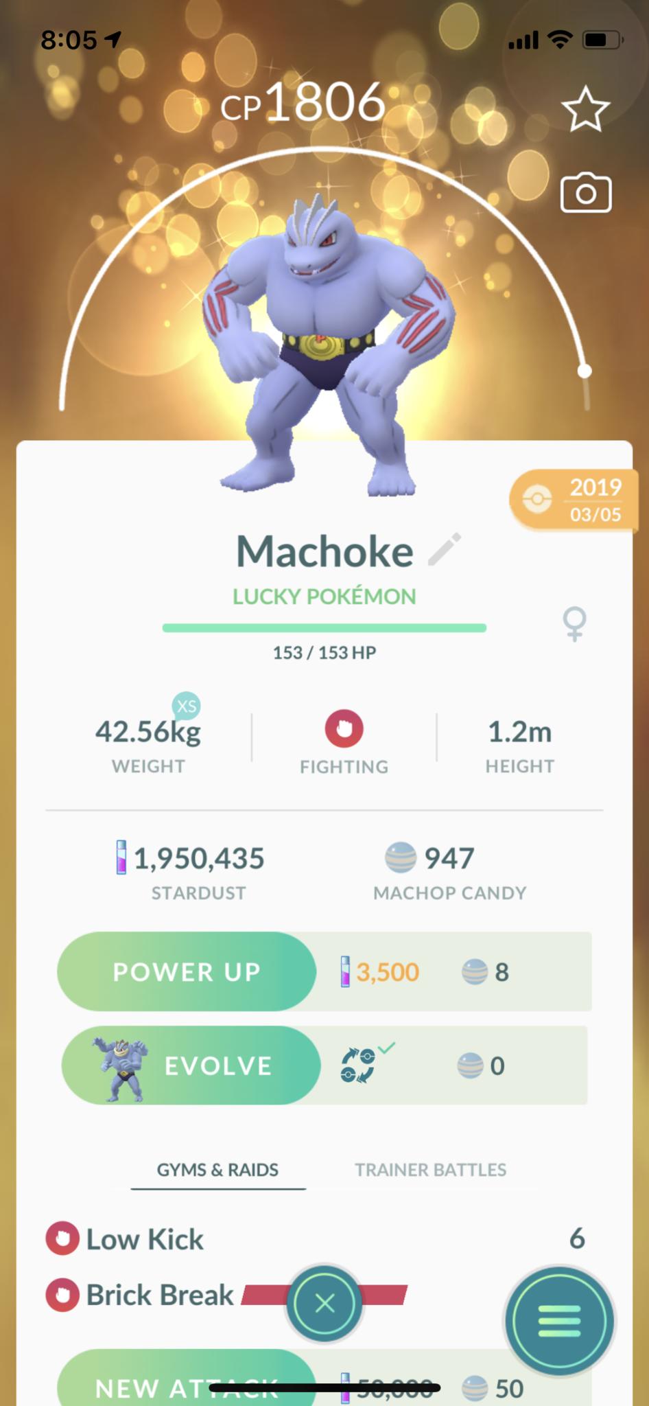 Pokemon Go Trade Evolution Machoke