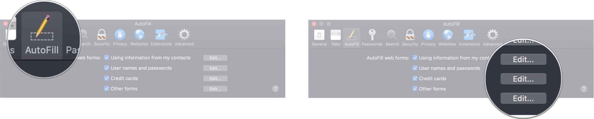 Добавление Apple Card в автозаполнение Safari на Mac