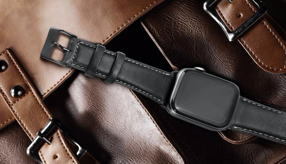 BRG Leather Band for Apple Watch