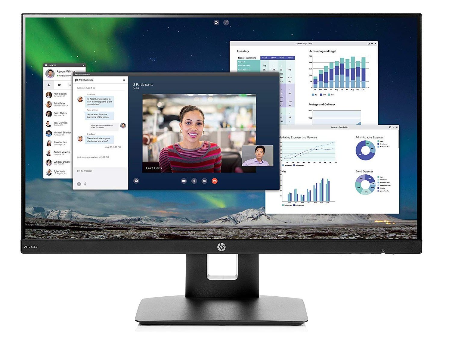 HP Vh240a Led Monitor Lifestyle