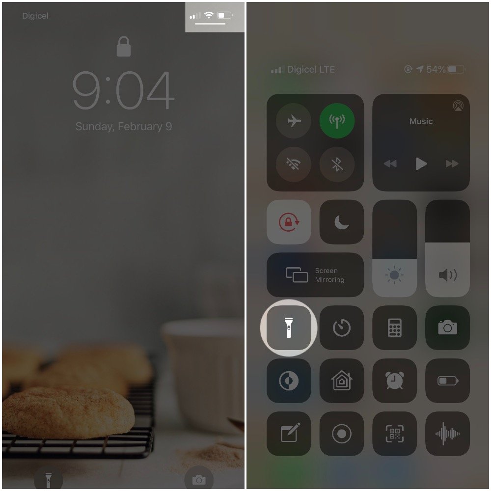 Iphone How To Flashlight Control Center