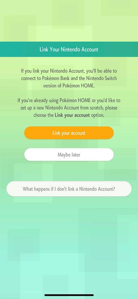 Переключатель ссылки на приложение Pokemon Home