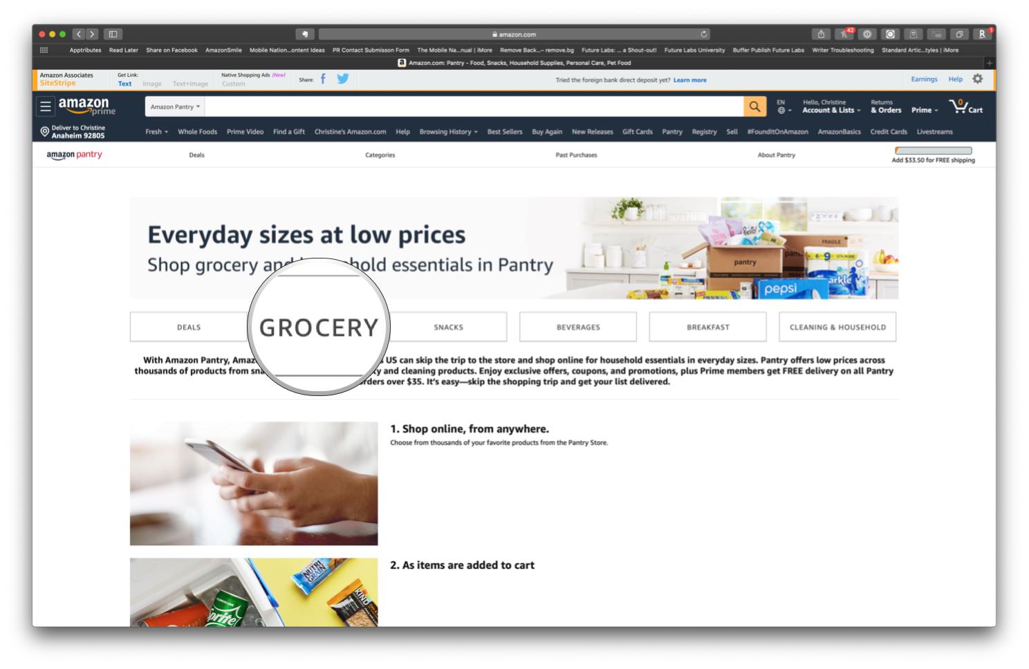 Amazon Prime Pantry Choose Category