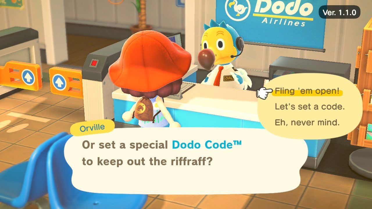 Animal Crossing Dodo Code Island