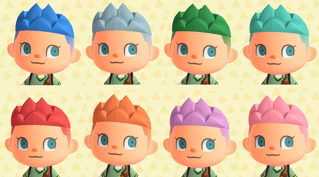Animal Crossing Hairstyles Stylish Colors