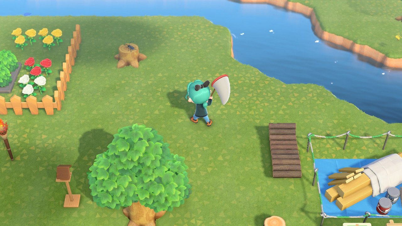 Animal Crossing New Horizons Bug Catching Stump
