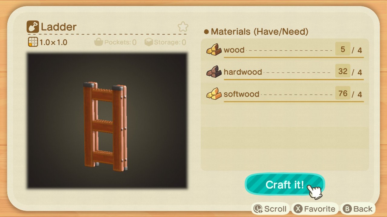Animal Crossing New Horizons How To Get Ladder
