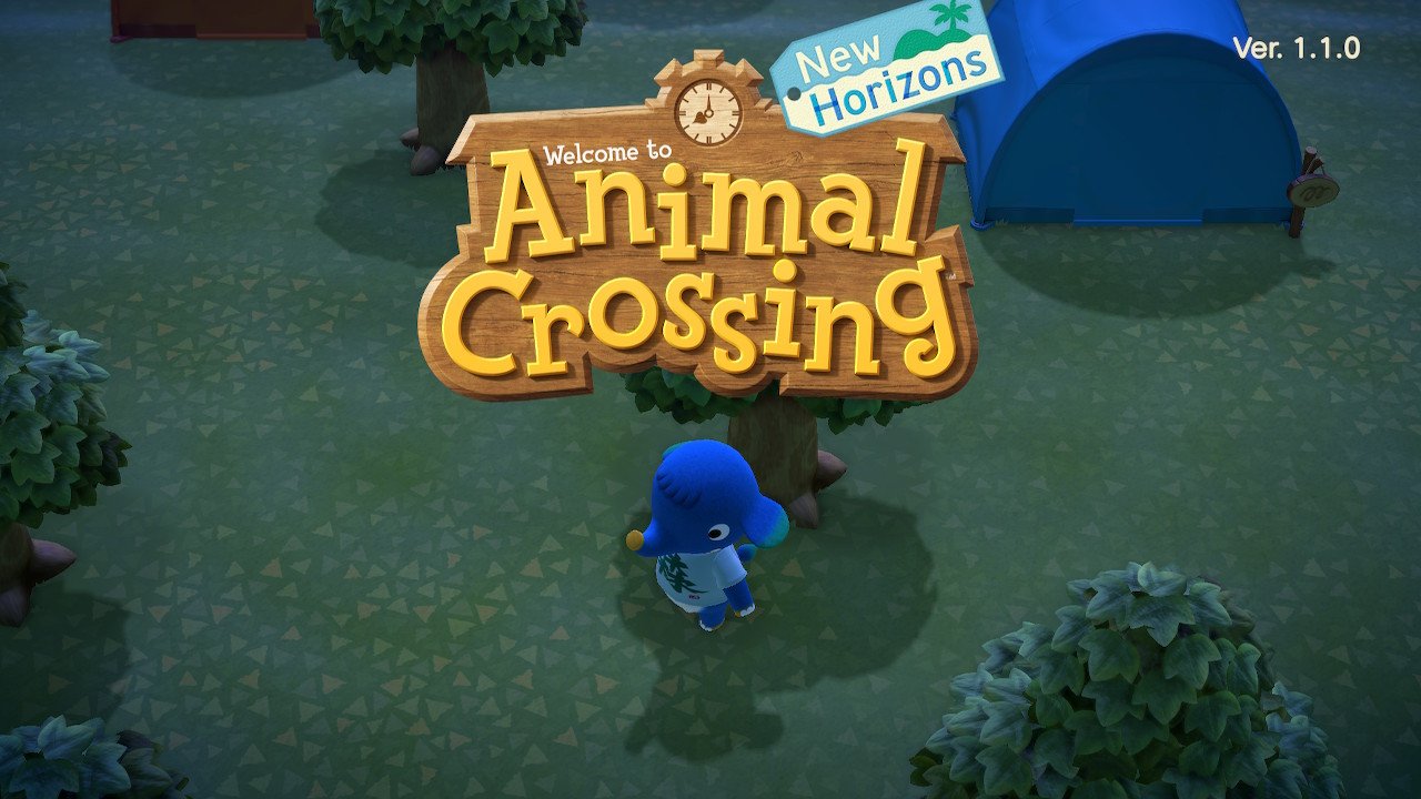How to scan QR codes in ACNH: Go to Animal Crossing: New Horizon's opening screen