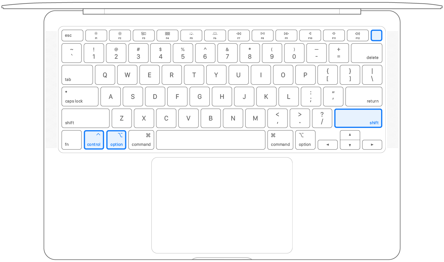 Схема клавиатуры MacBook Air 2020 SMC