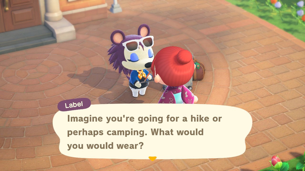 Этикетка Animal Crossing New Horizons на открытом воздухе Описание