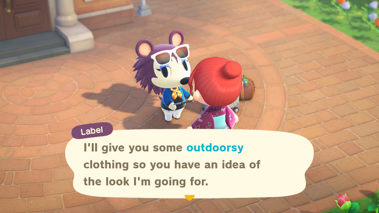 Этикетка Animal Crossing New Horizons для активного отдыха