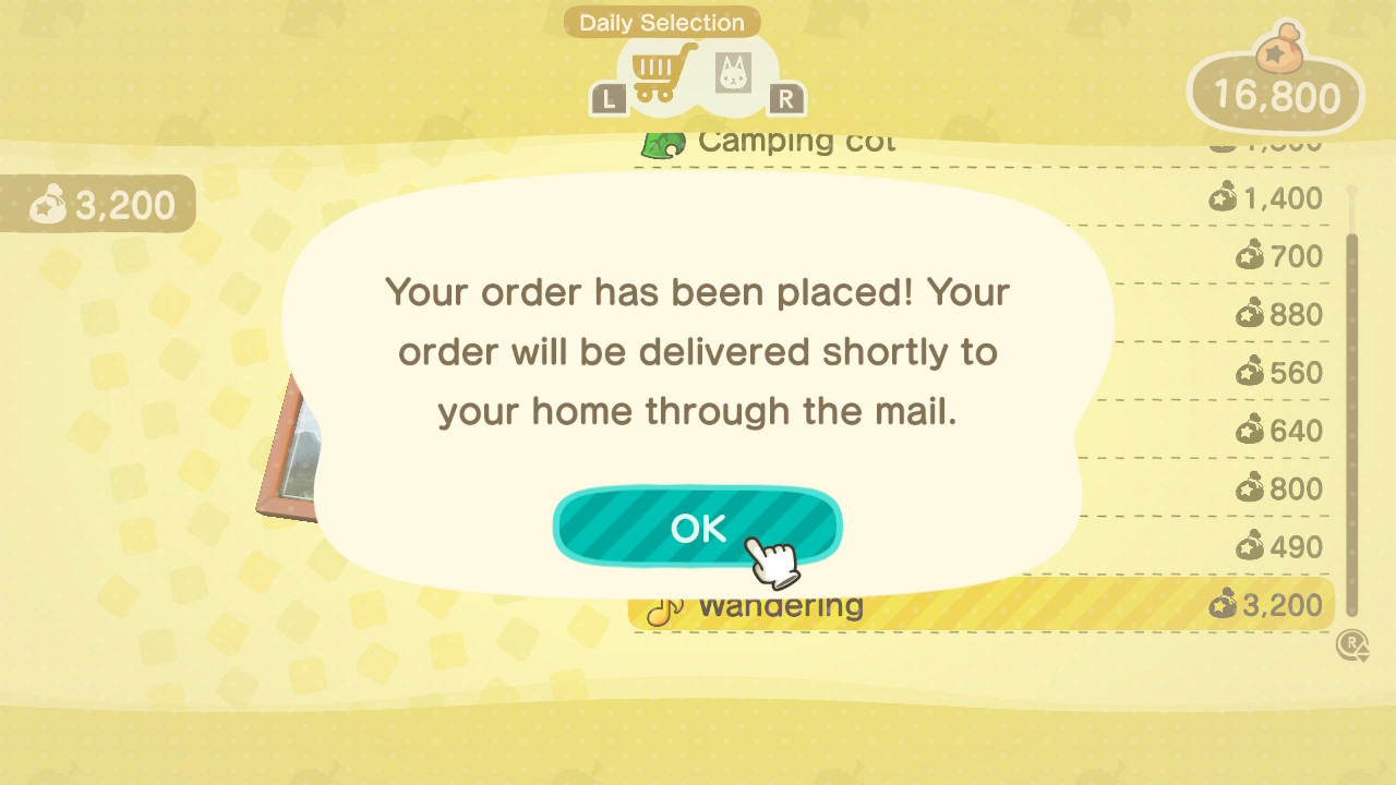 Animal Crossing New Horizons Nook Shopping Kk Delivery