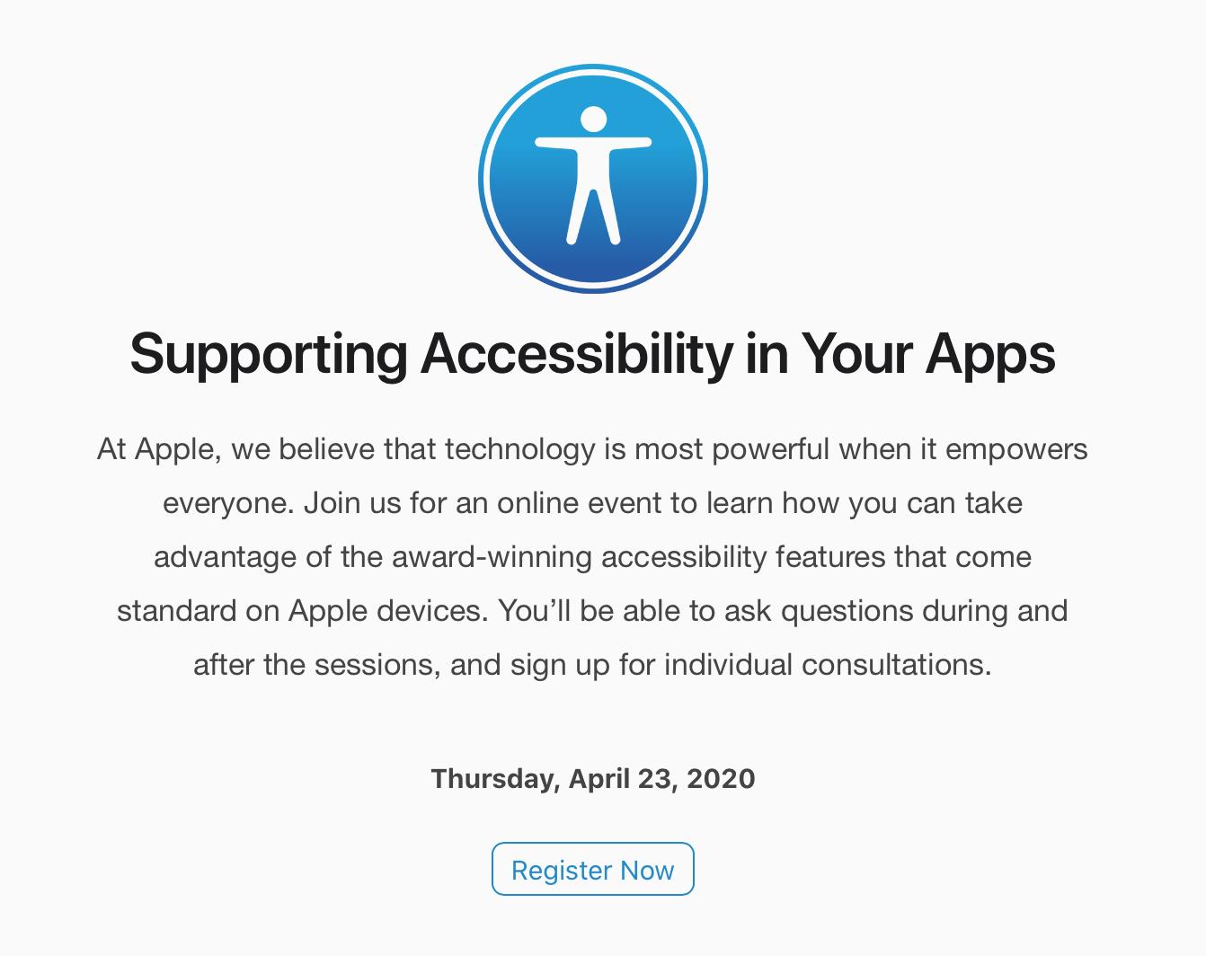 Apple Developer Session April