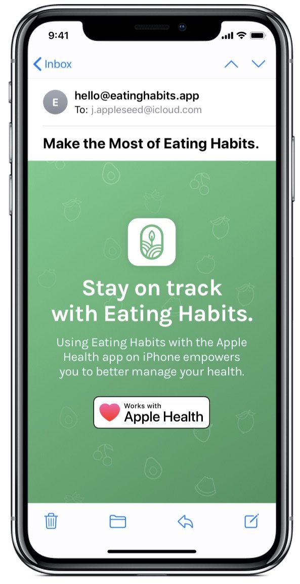 Apple Health example on iPhone
