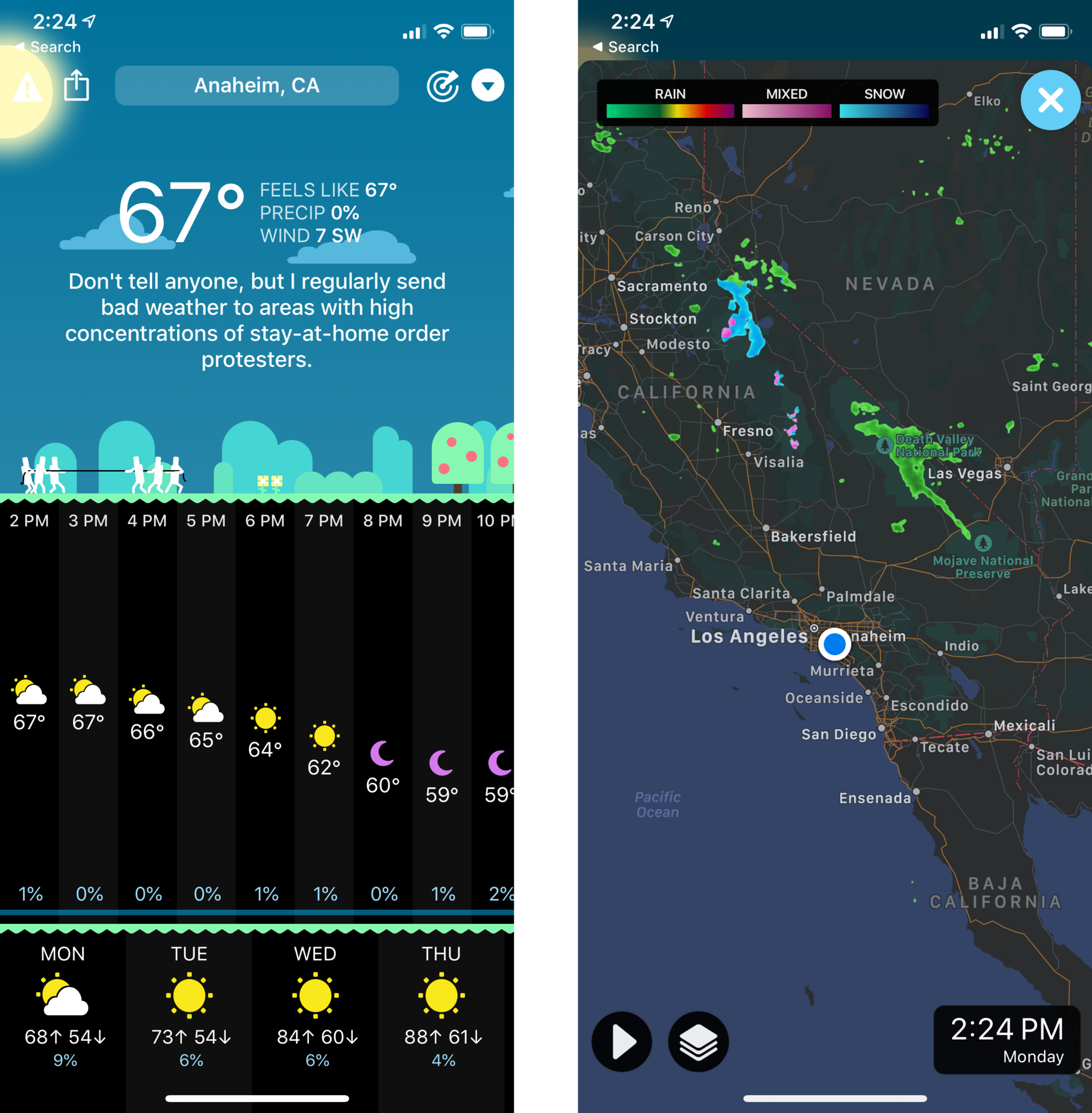 Carrot Weather Screens