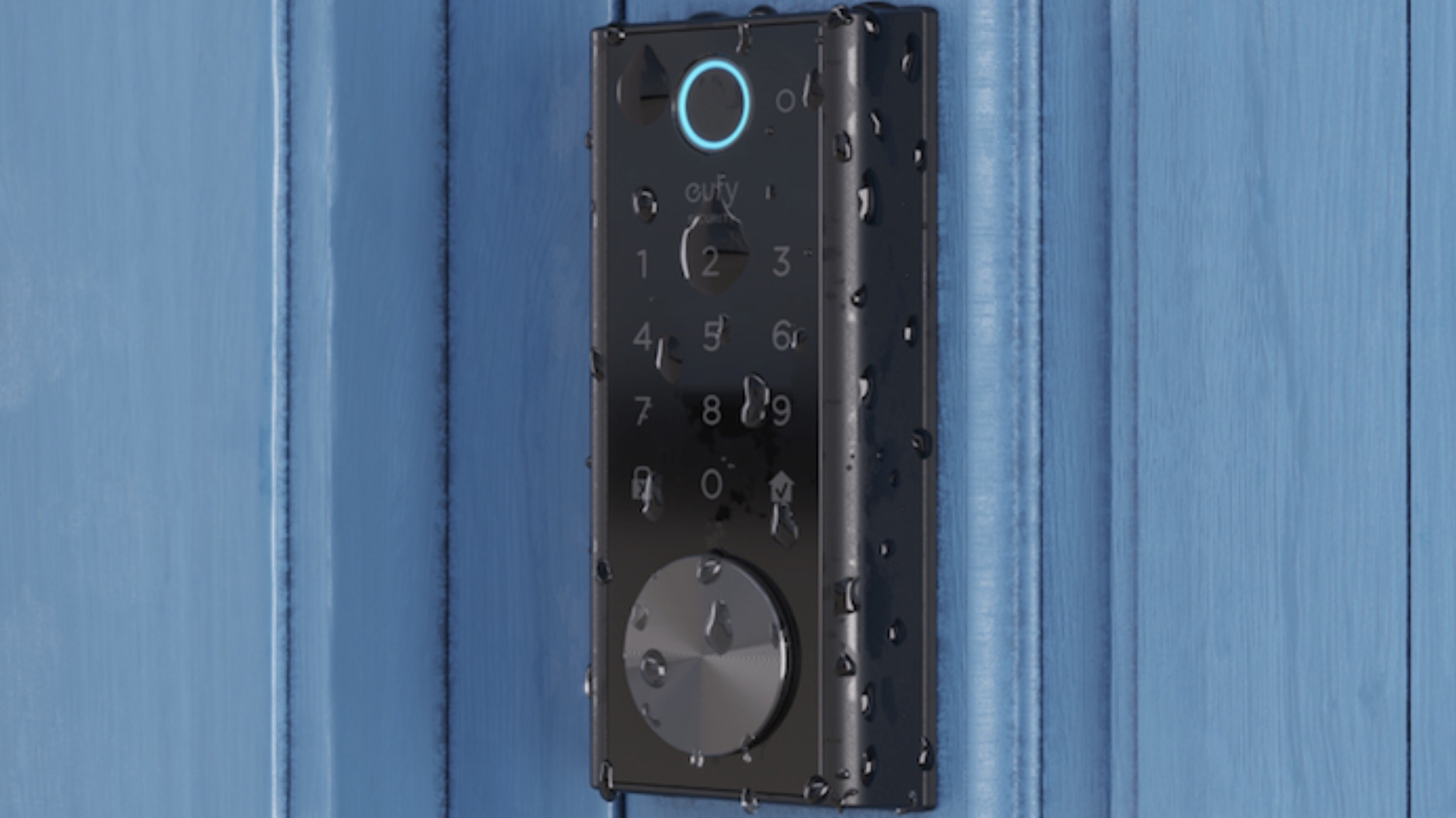 Eufy Smart Lock Touch installed outdoors