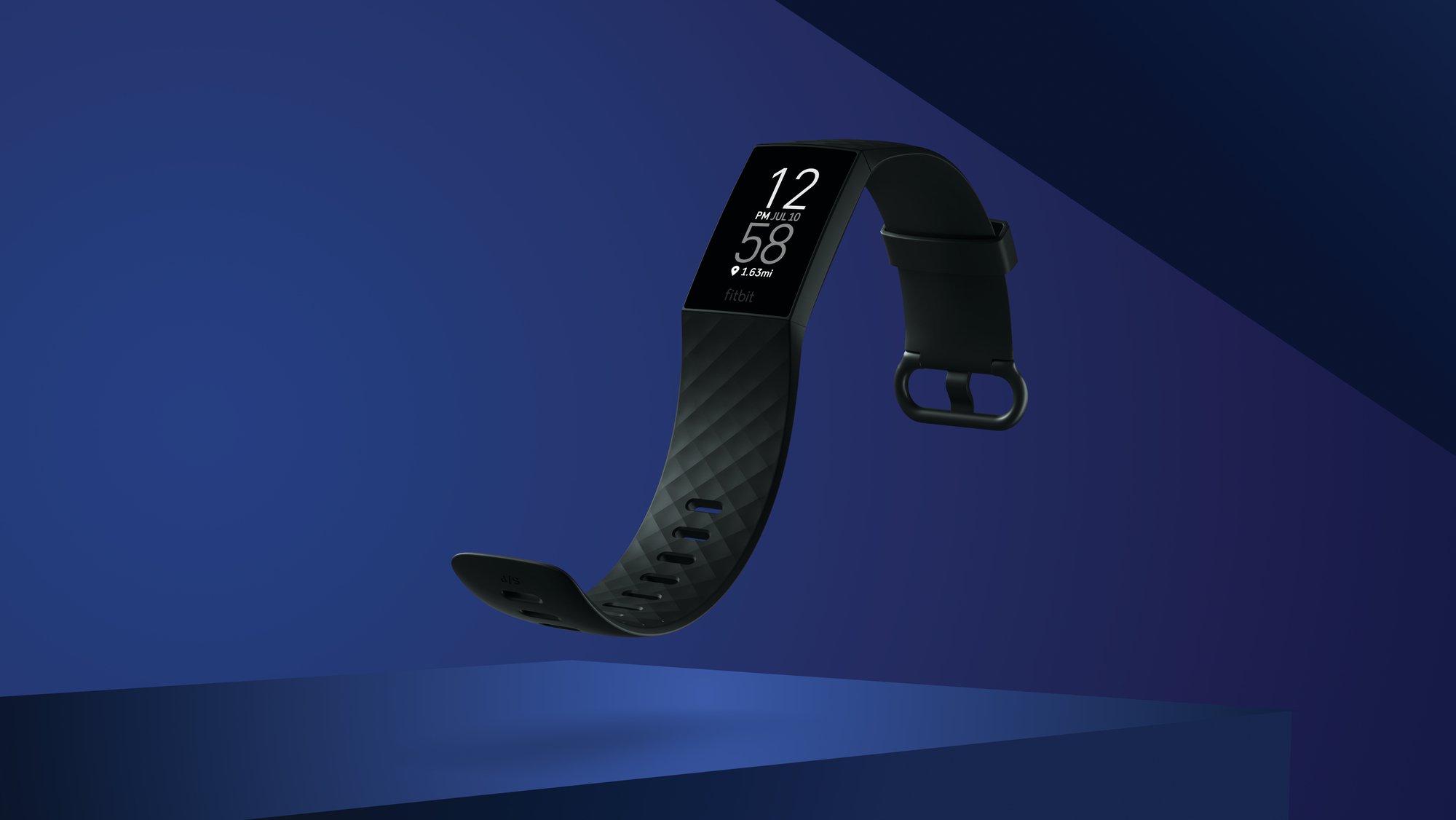 Product laydown photography for Fitbit Charge 4.