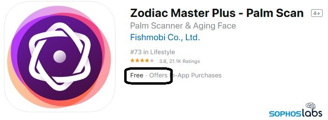 Free App Purchase Zodiacsign Sophos