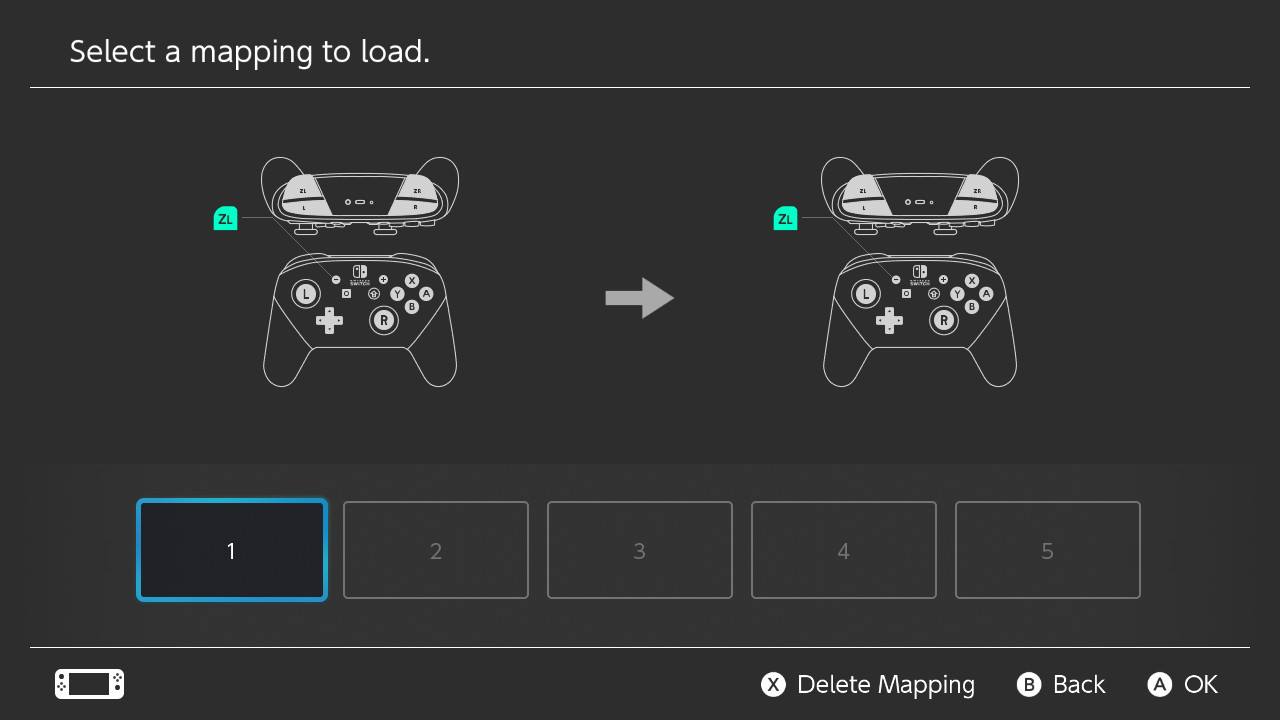 How to load custom mapping step six: Select the slot you want to load