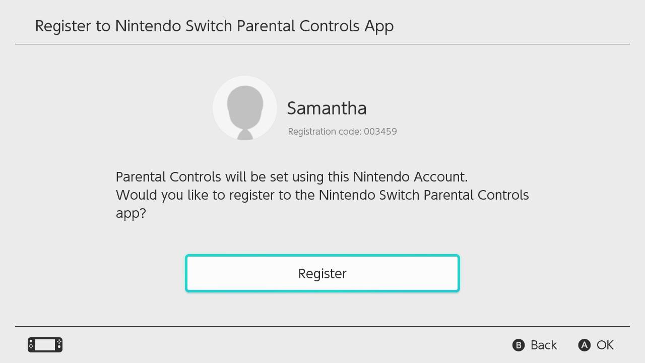 Register Parental Controls App