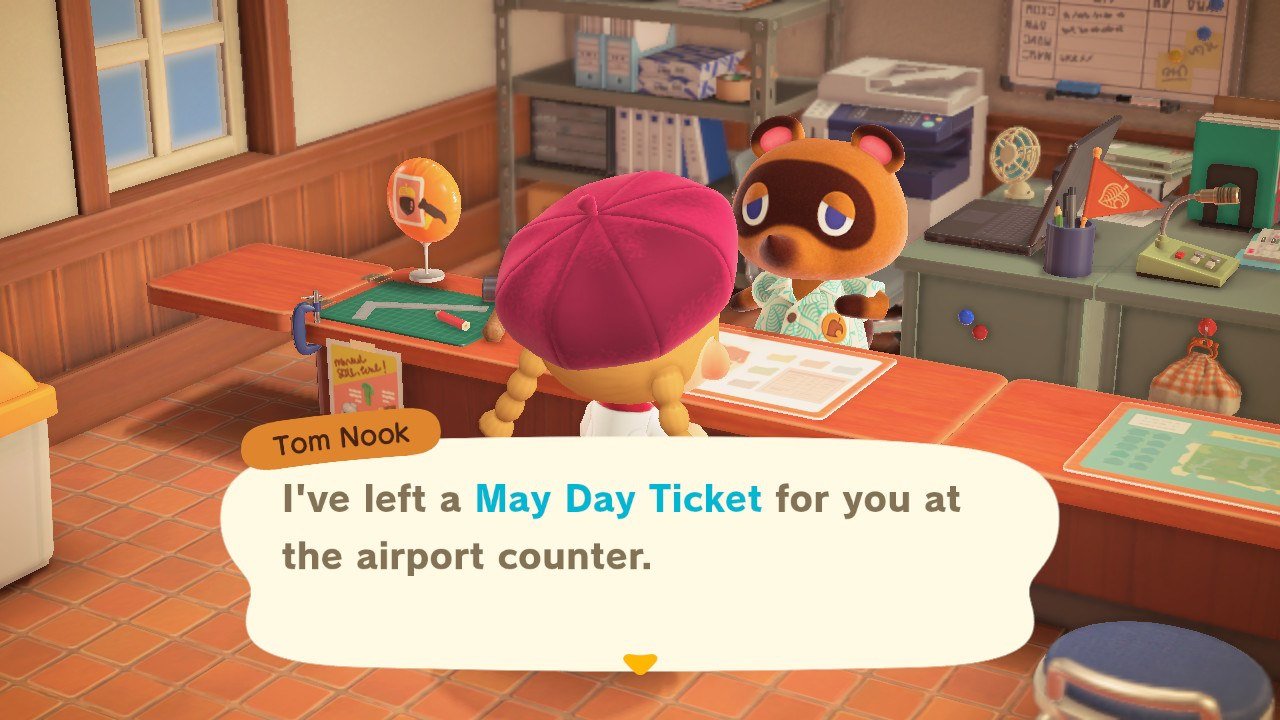 Acnh May Day Guide talk to Tom Nook