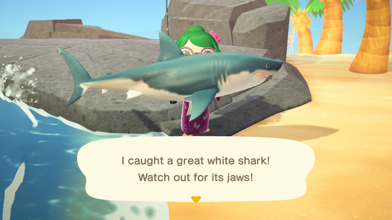 Animal Crossing New Horizons Большая Белая Акула