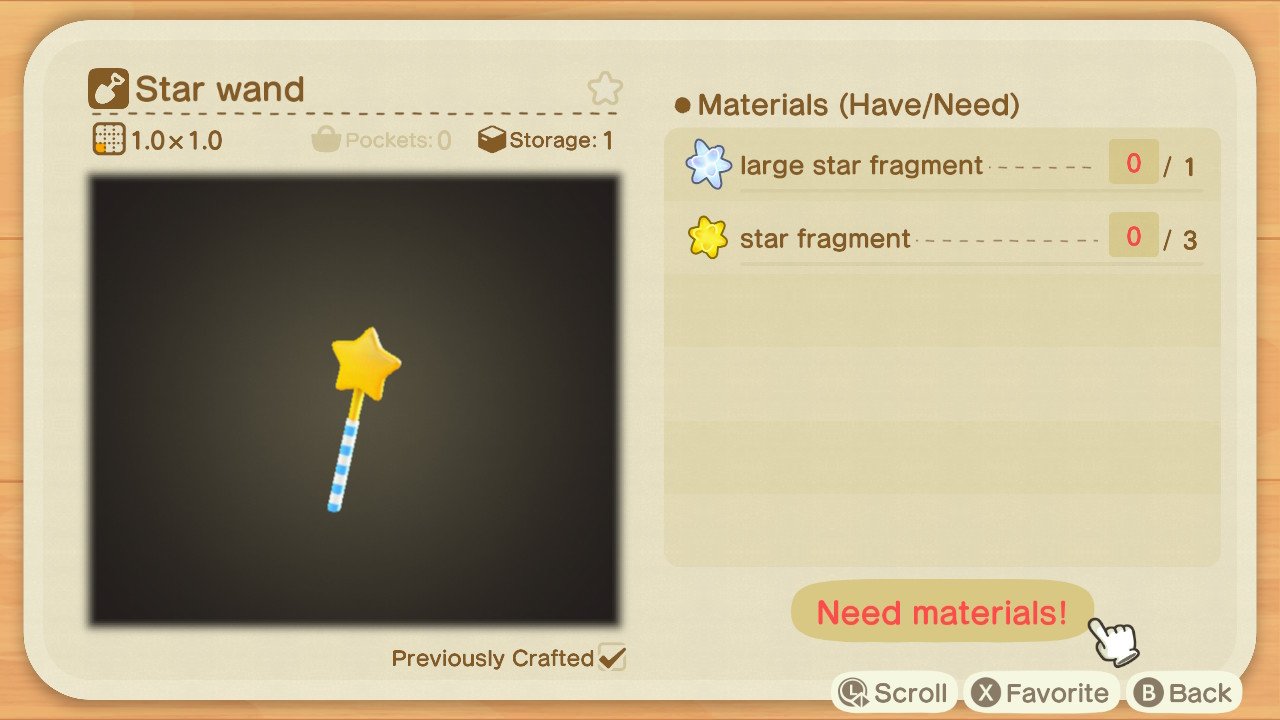 Animal Crossing Star Pieces Diy Recipes Star Wand