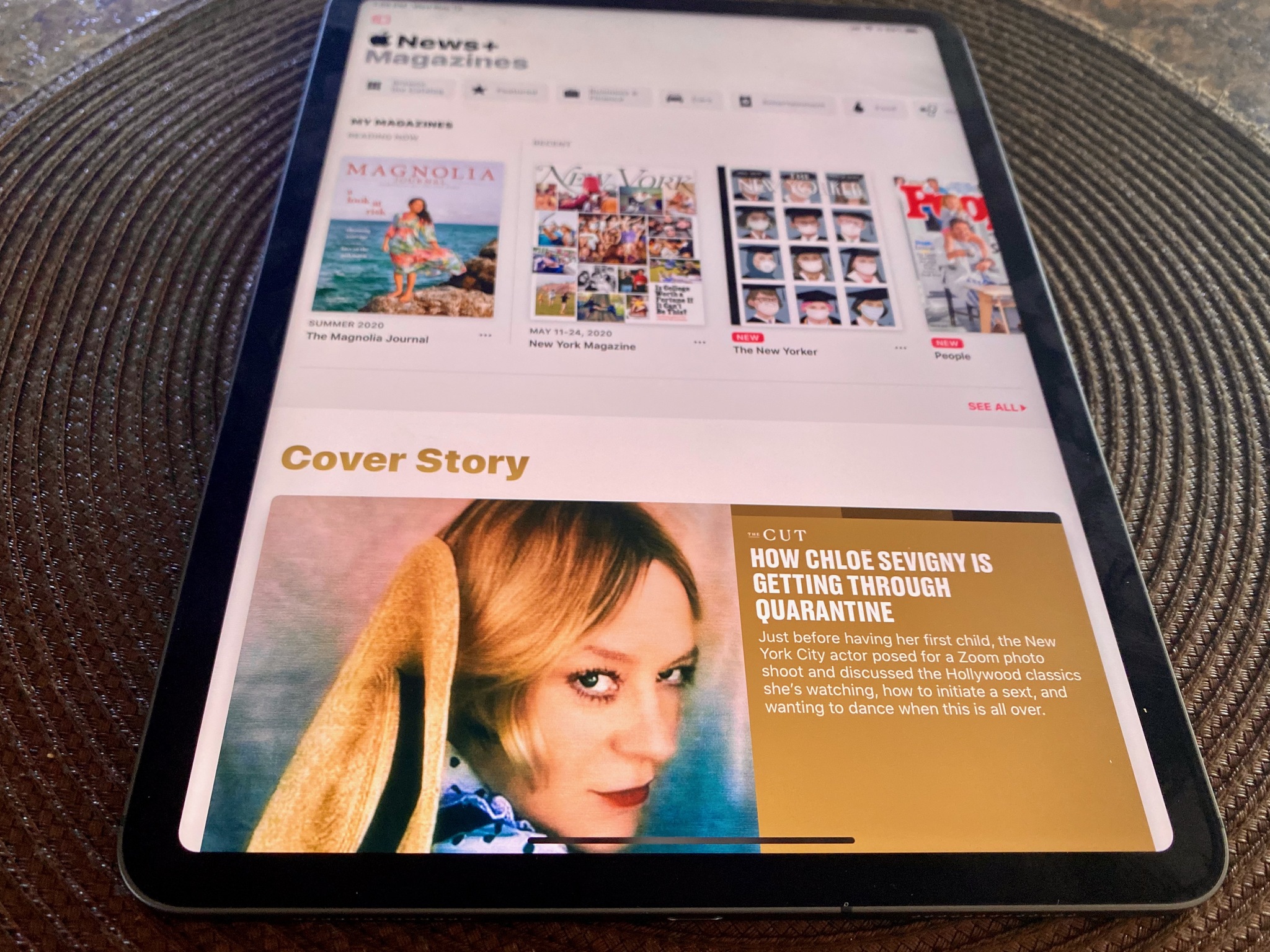 Apple News+ May 2020 in iPad Pro