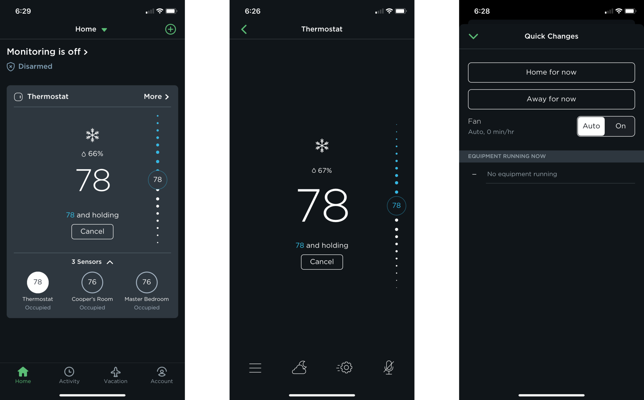 Ecobee SmartThermostat App Controls