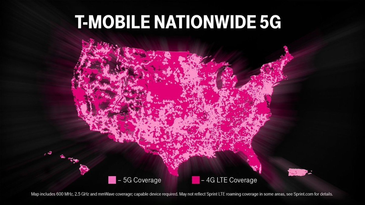 T Mobile Nationwide 5G Map
