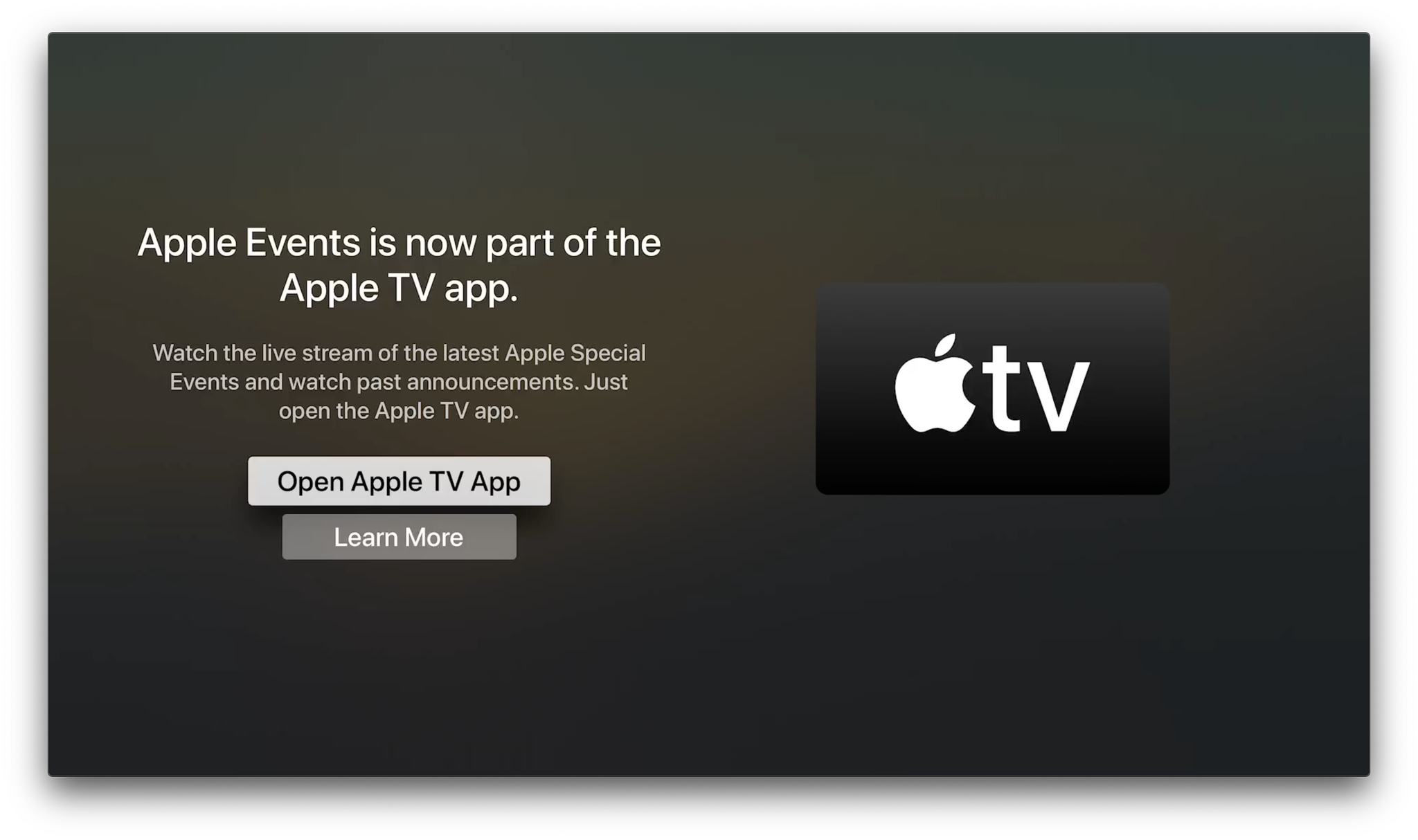 Apple Events App Tvos