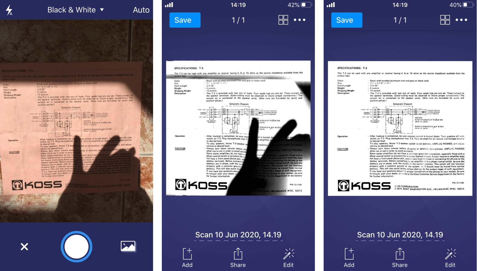 Scanner Pro Shadow Removal Old Vs New Version