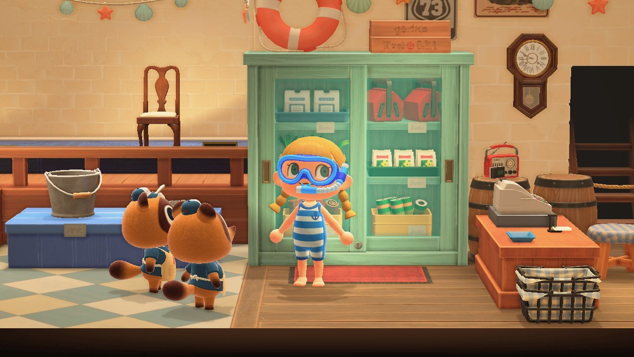 Animal Crossing New Horizons Getting Wet Suit