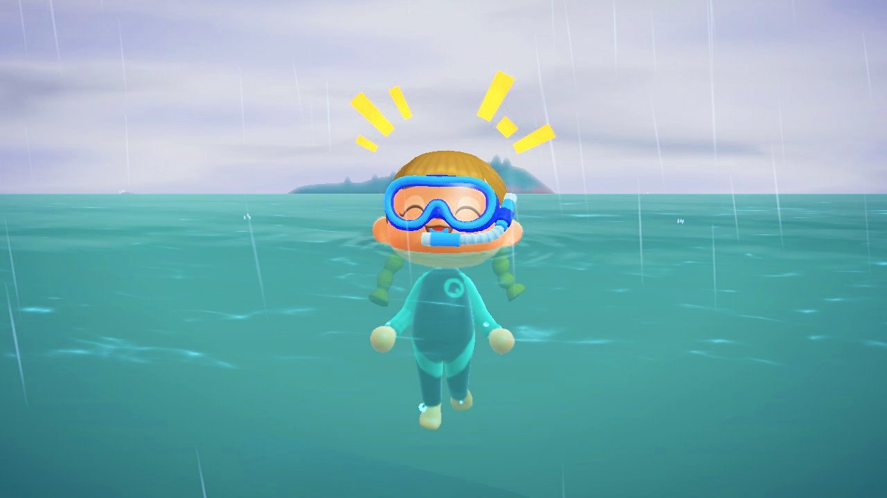 Animal Crossing New Horizons Swimming Laughter